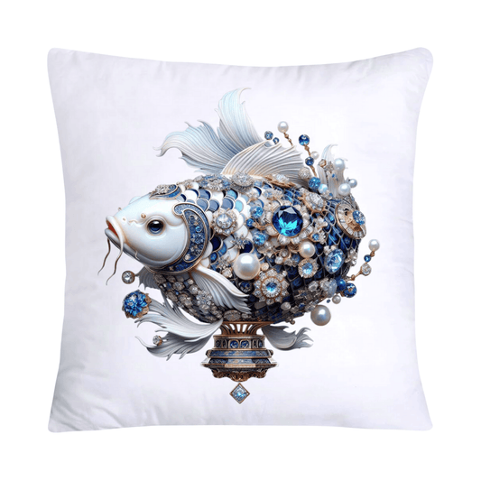 Blue Willow Stunning Koi Fish Pillow Covers 18x18-5138