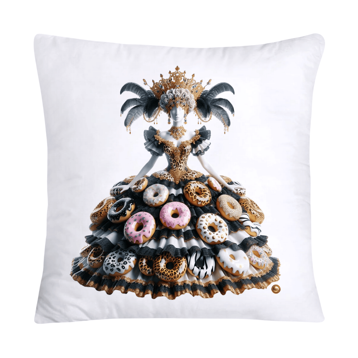 18x18 Wild Royal Animal Print Donut Pillow Covers-2015