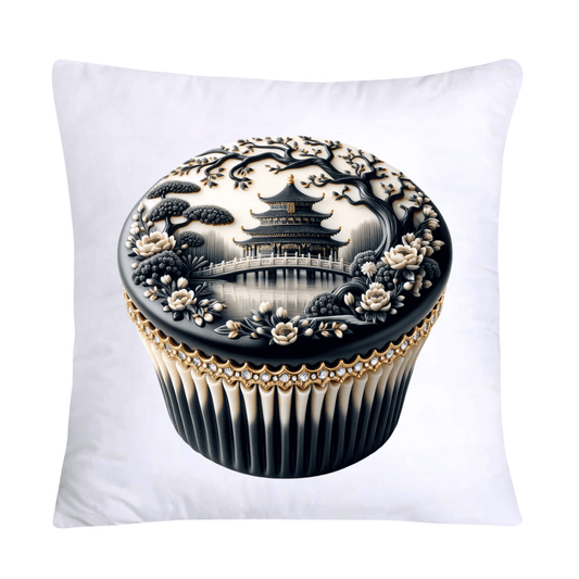Black Willow Chinoiserie Cupcake 18x18 Throw Pillow Covers-5991
