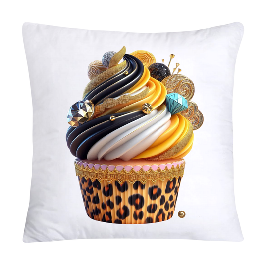 Wild Animal Print Cupcake Throw Pillow Covers 18X18-3751