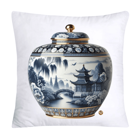Blue and White Willow Ginger Jar 18x18 Pillow Covers-5250