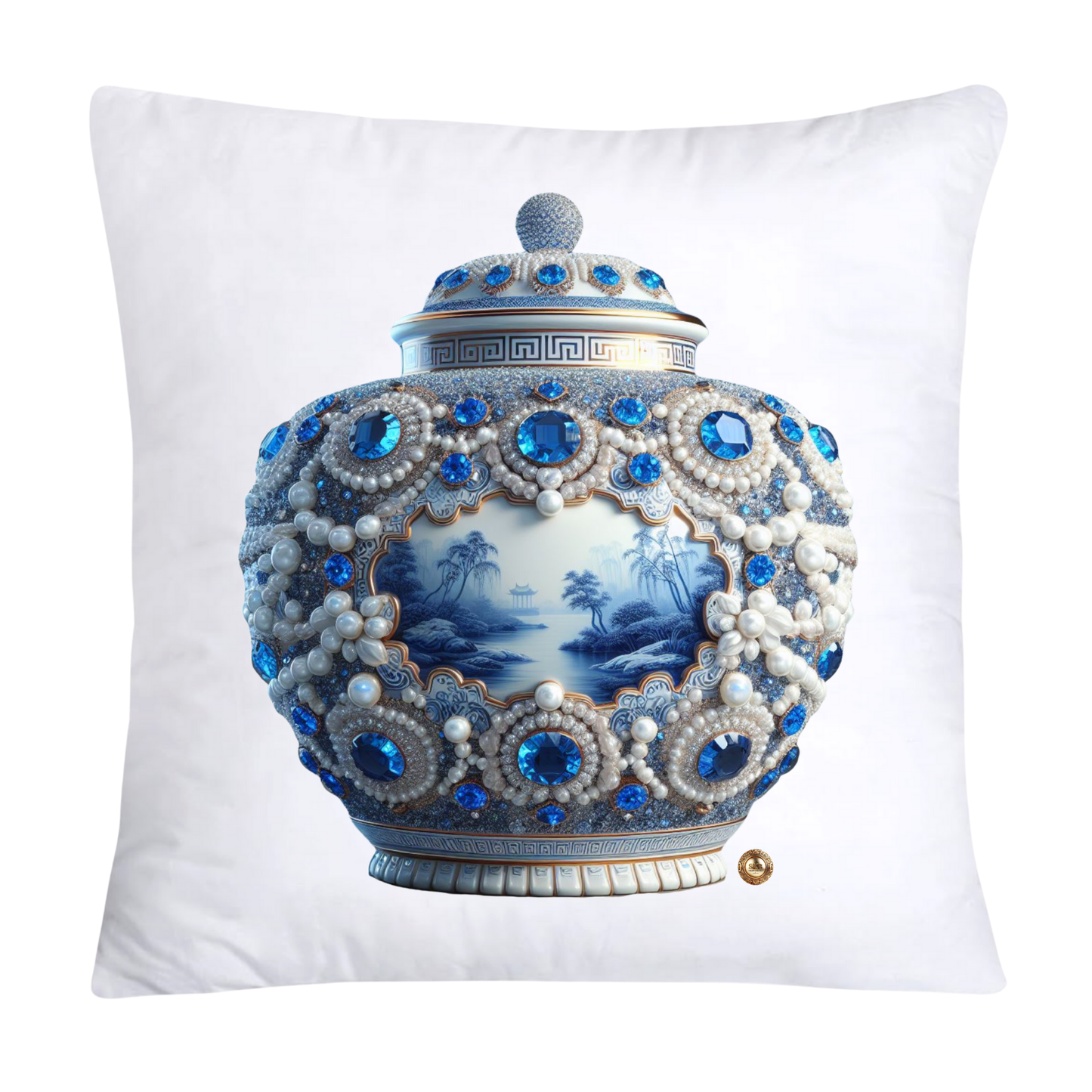 Blue and White Willow Ginger Jar 18x18 Pillow Covers-5249