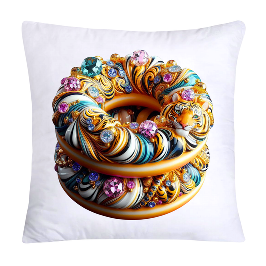 Wild Animal Print Donut Throw Pillow Covers 18x18-811