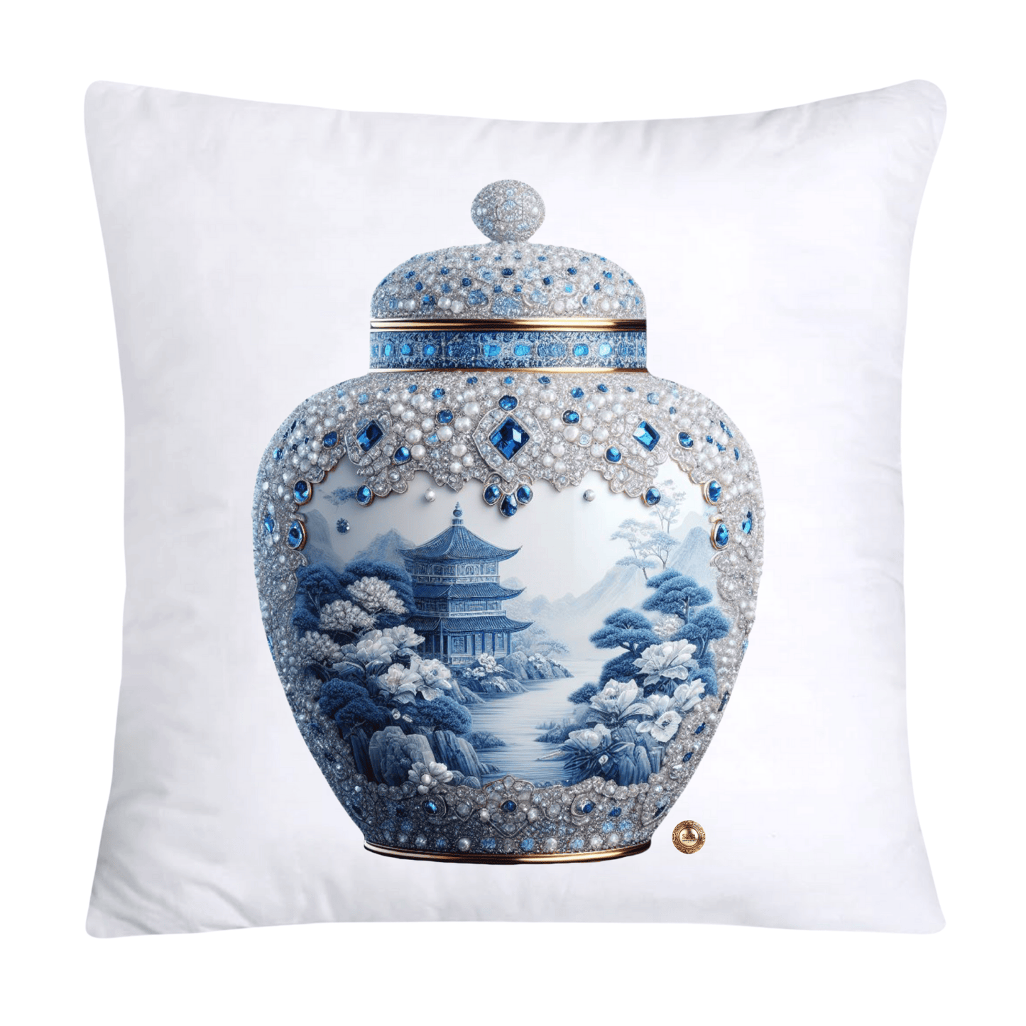 Blue and White Willow Ginger Jar 18x18 Pillow Covers-5258
