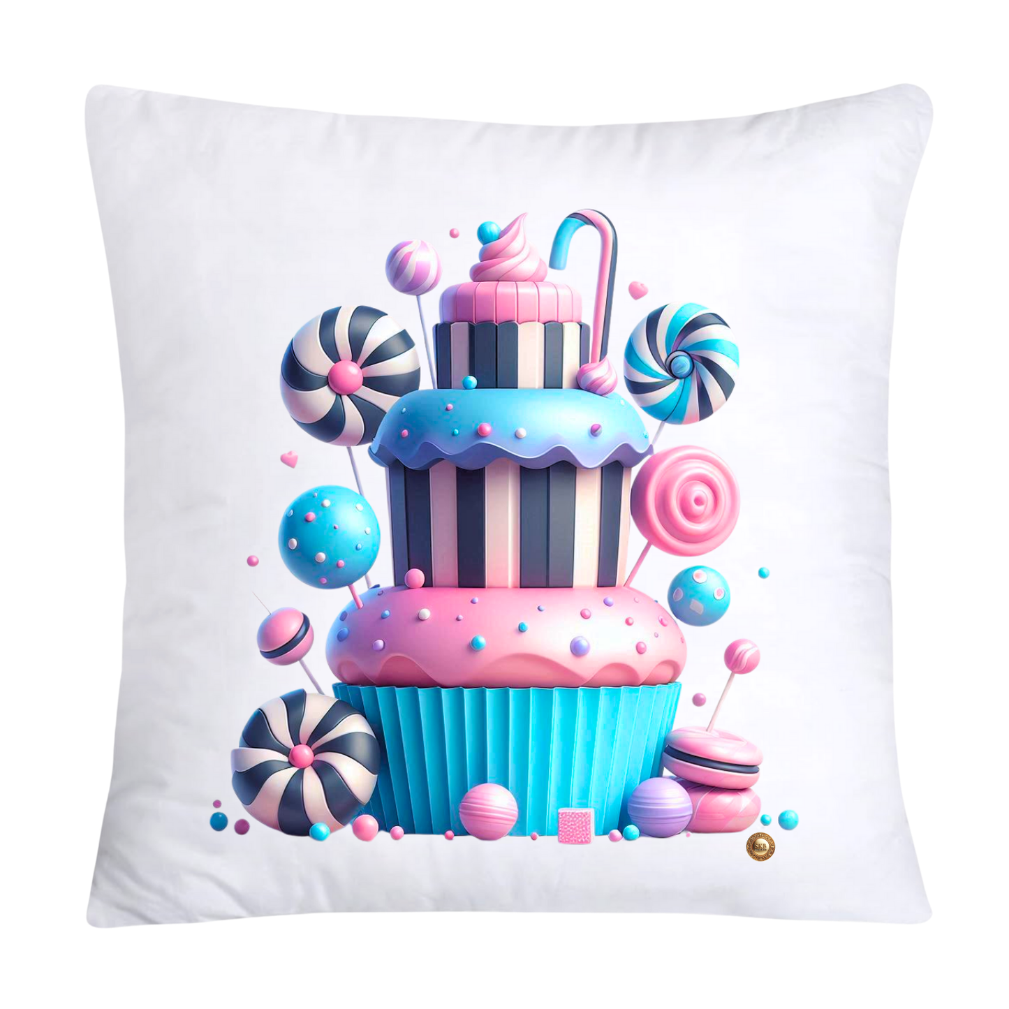Pastel Cupcakes and Candy Pillow Covers 18x18-2547