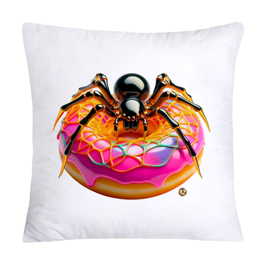 Sugar Crawler Spiders and Vivid Donut Throw Pillow Covers-2619