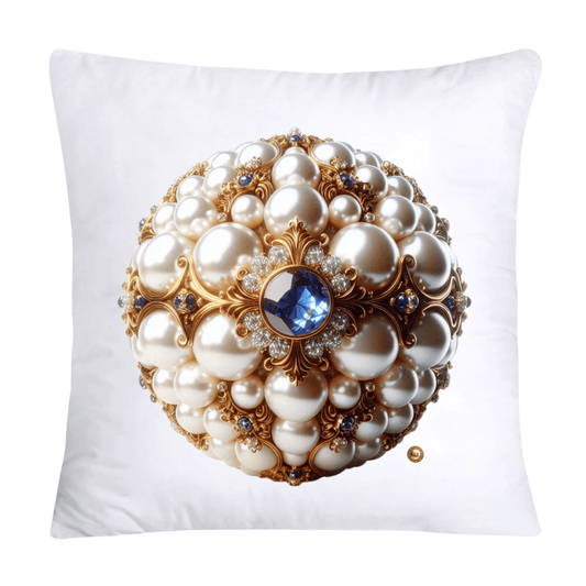 Beautiful Gold, Pearl and Diamond Orb/Ball 18x18 Pillow Covers-5728