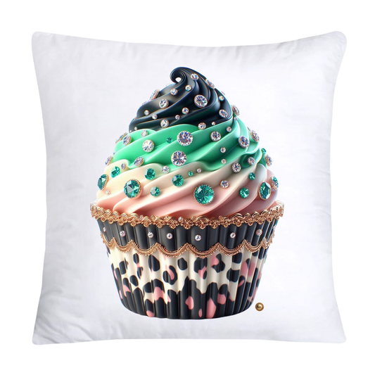 Wild Animal Print Cupcake Throw Pillow Covers 18X18-3722