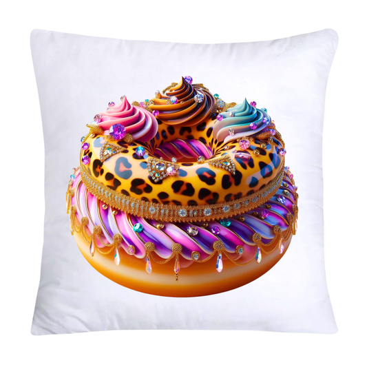 Wild Animal Print Donut Throw Pillow Covers 18x18-827