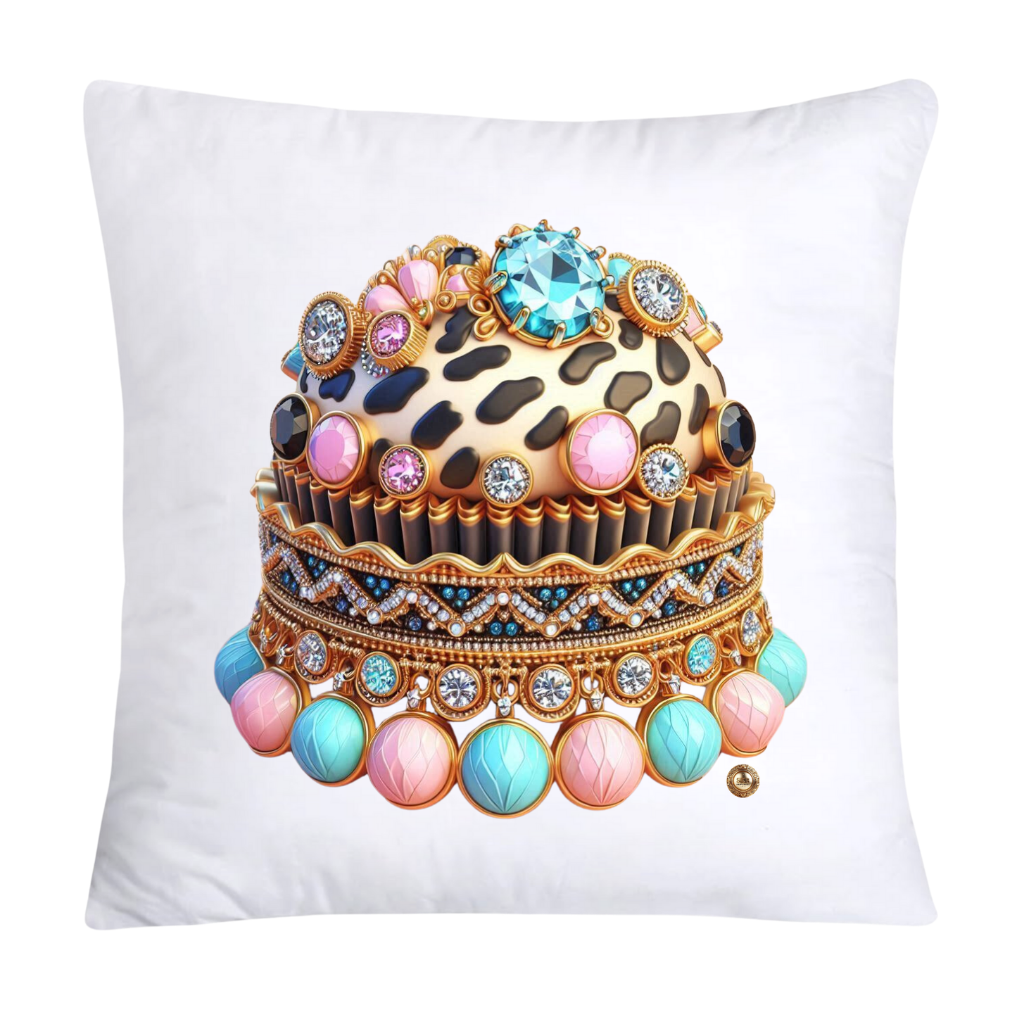 Wild Animal Print Cupcake Throw Pillow Covers 18X18-408