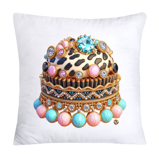 Wild Animal Print Cupcake Throw Pillow Covers 18X18-408