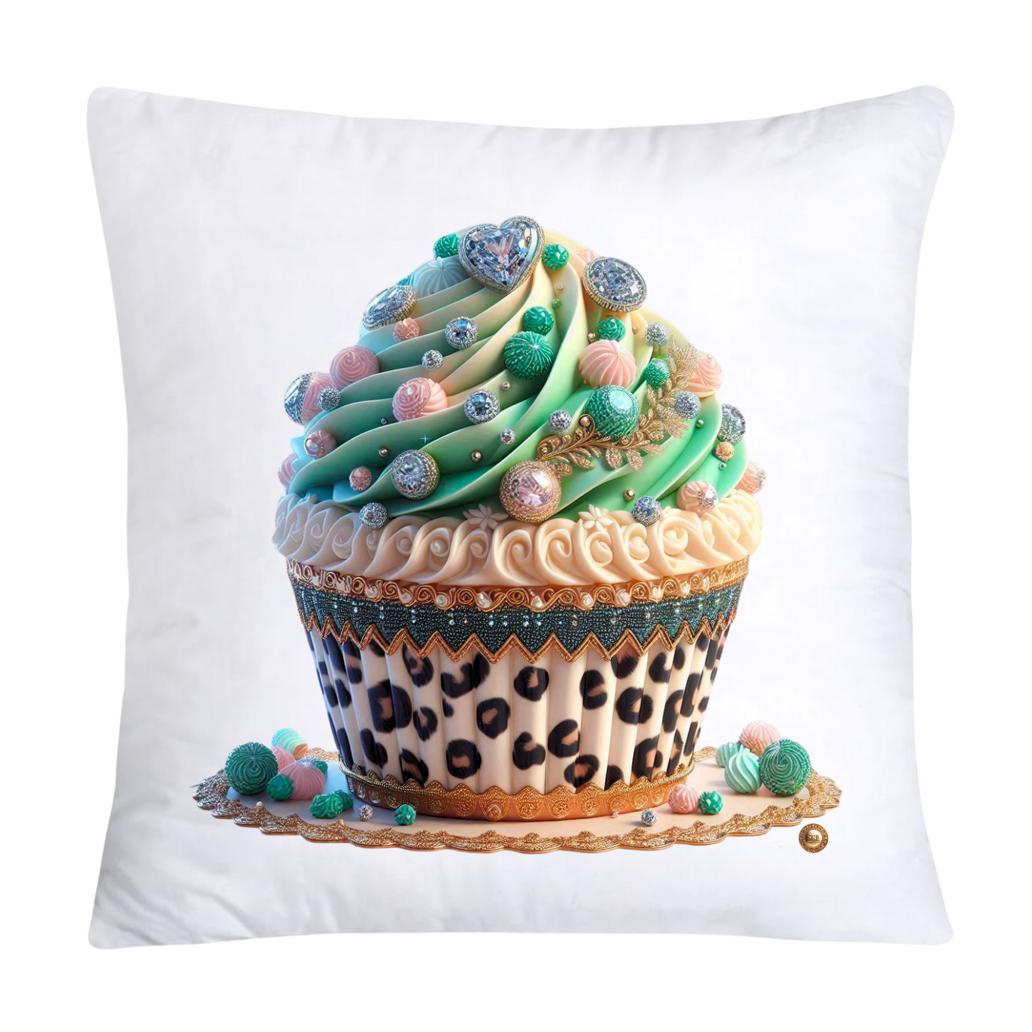 Wild Animal Print Cupcake Throw Pillow Covers 18X18-3705