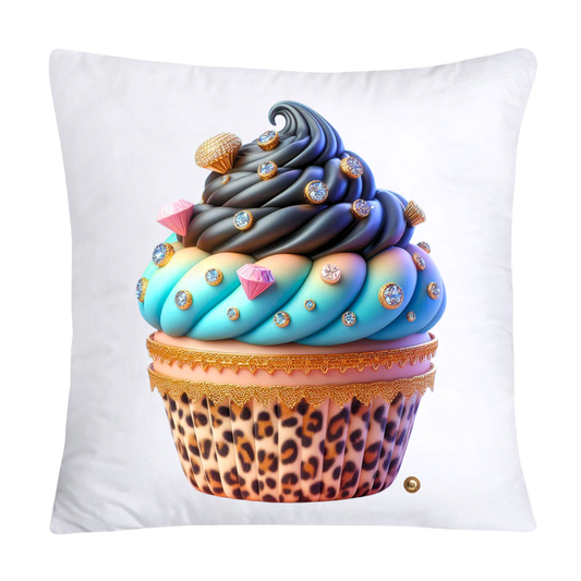 Wild Animal Print Cupcake Throw Pillow Covers 18X18-3747
