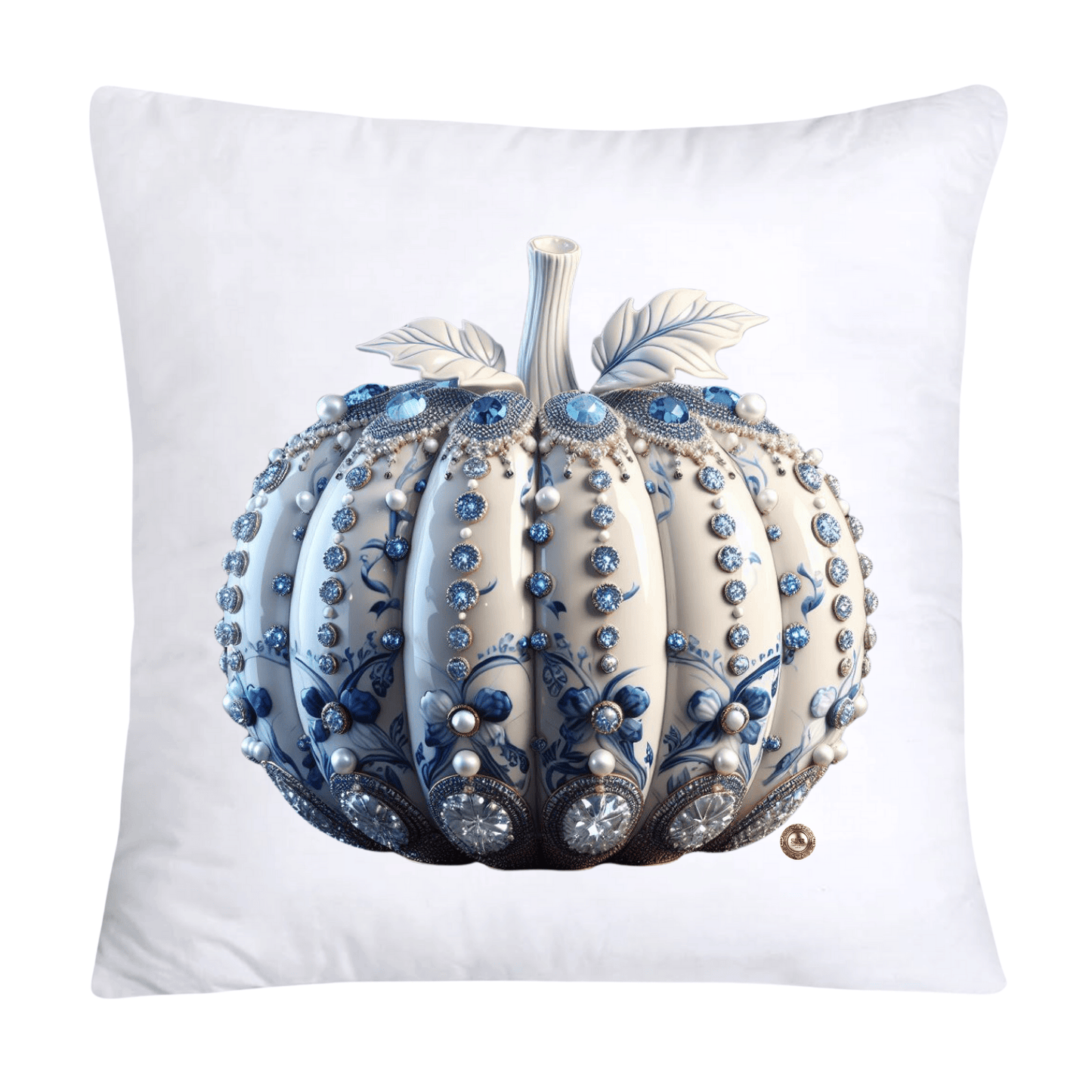 Blue Willow Sparkling Pumpkin 18x18 Pillow Covers-5329