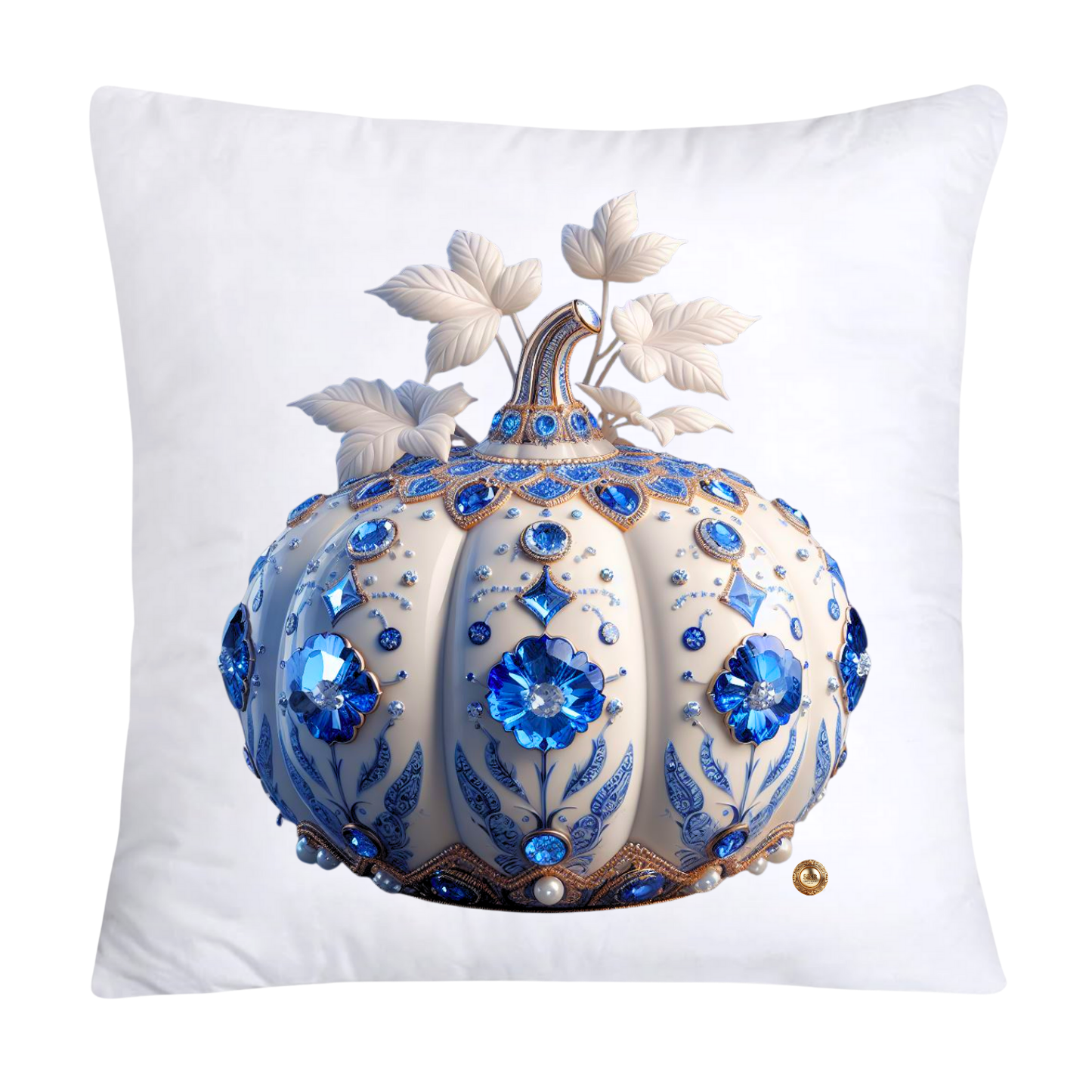 Blue Willow Sparkling Pumpkin 18x18 Pillow Covers-5308