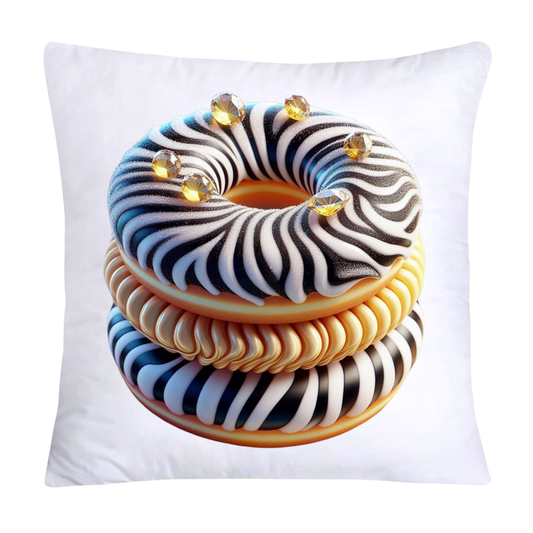 Wild Animal Print Donut Throw Pillow Covers 18x18-819