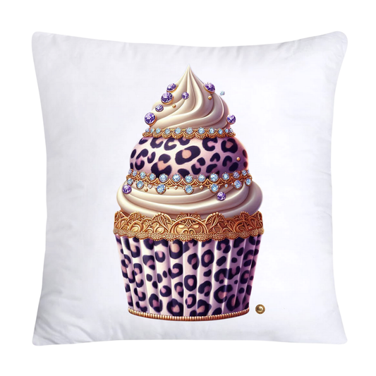 Wild Animal Print Cupcake Throw Pillow Covers 18X18-3727