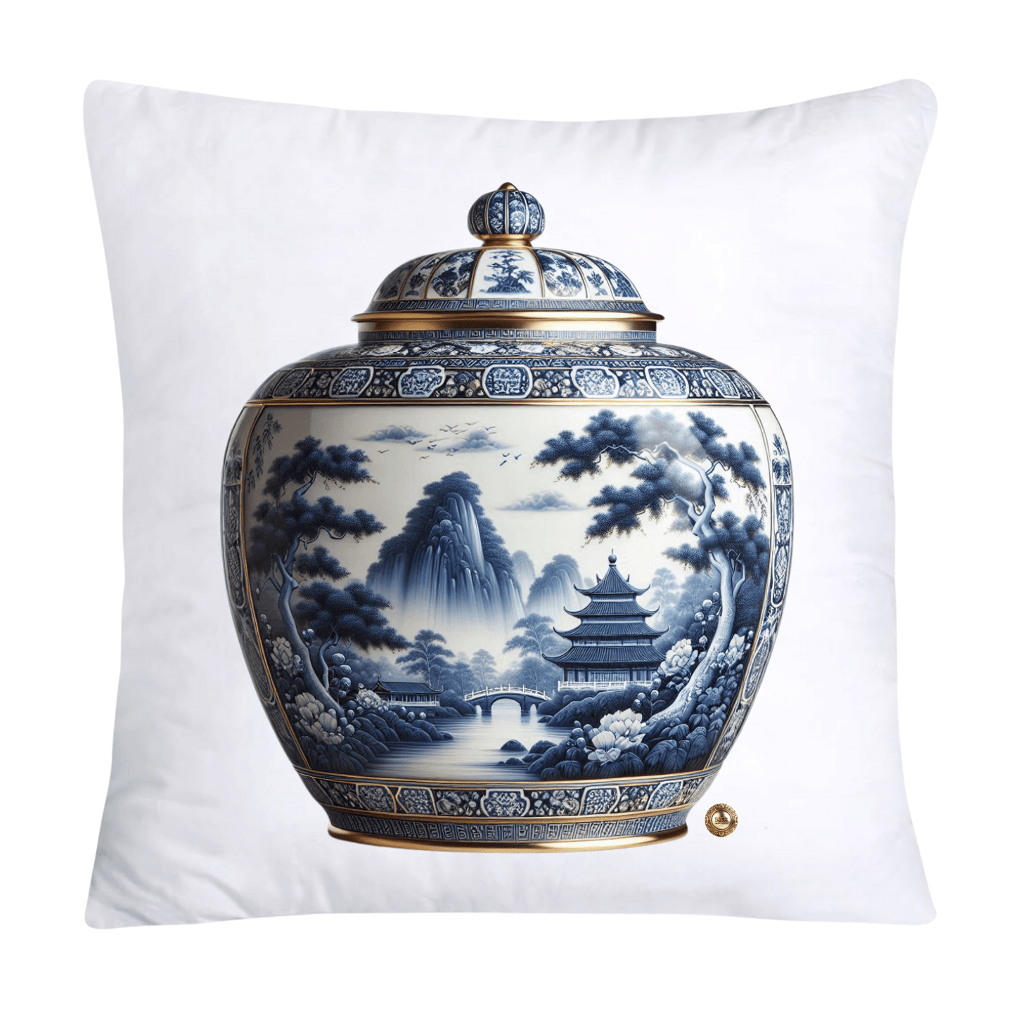 Blue and White Willow Ginger Jar 18x18 Pillow Covers-5253
