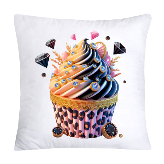 Wild Animal Print Cupcake Throw Pillow Covers 18X18-3746