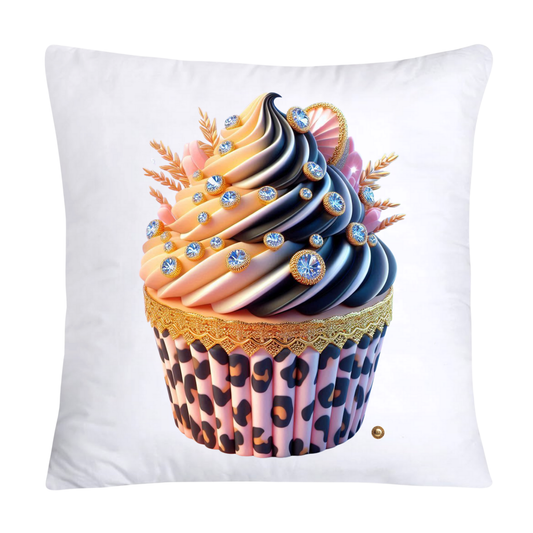 Wild Animal Print Cupcake Throw Pillow Covers 18X18-3712