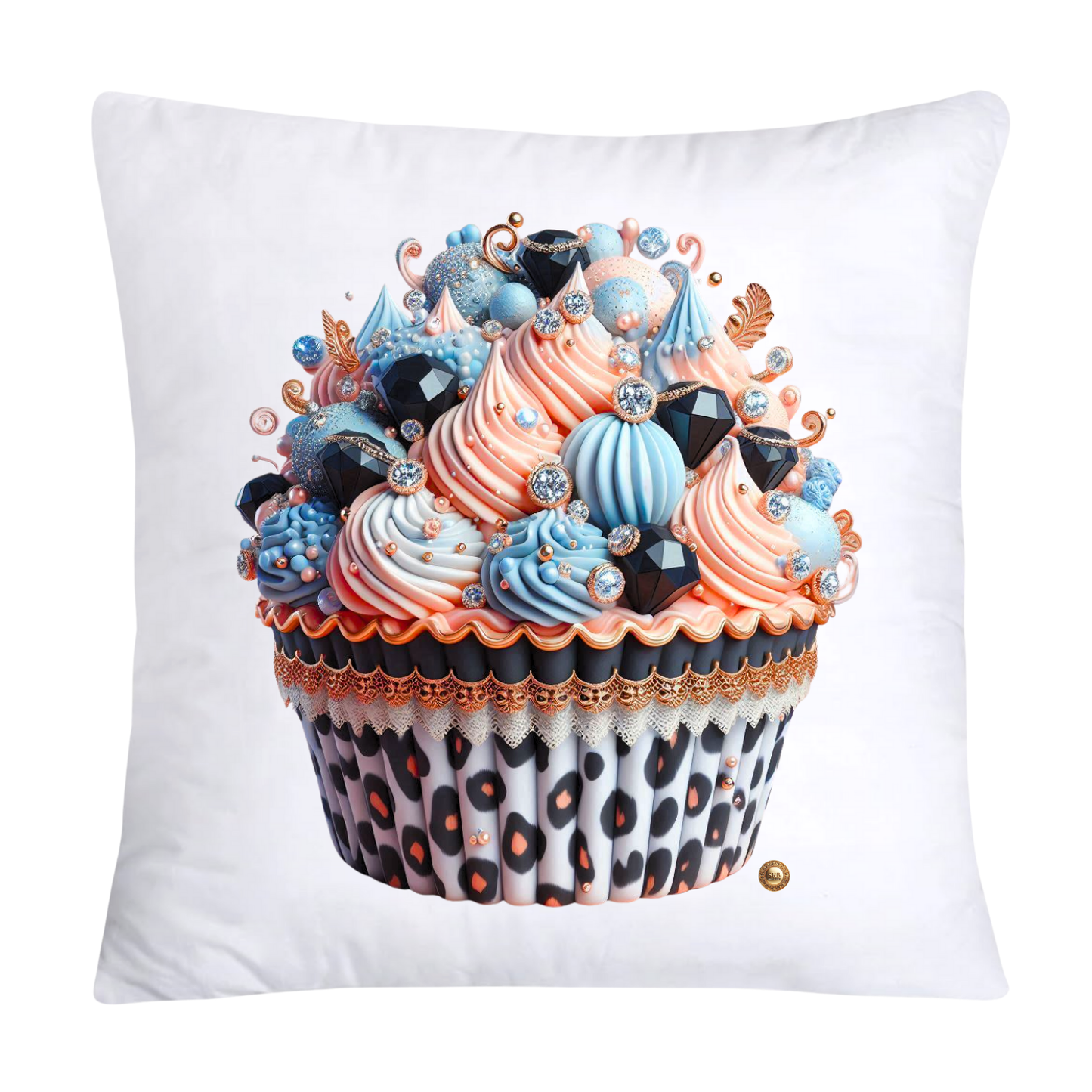 Wild Animal Print Cupcake Throw Pillow Covers 18X18-3704