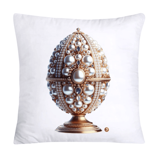 Stunning Gold and Pearls Inspired Faberge Egg Pillow Covers-4788