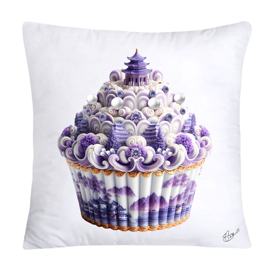 18x18 Purple Willow Chinoiserie Cupcake Throw Pillow Covers-5457