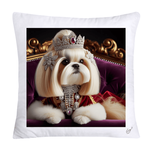 Royal Pet Portrait Pillow Covers 18X18-Shih Tzu at Versailles-2818