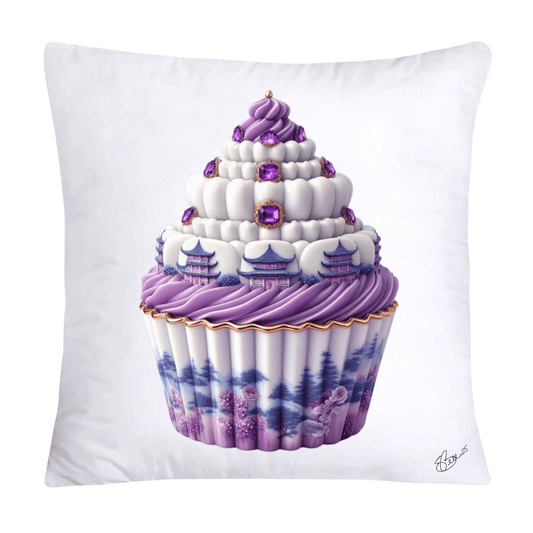 18x18 Purple Willow Chinoiserie Cupcake Throw Pillow Covers-5401
