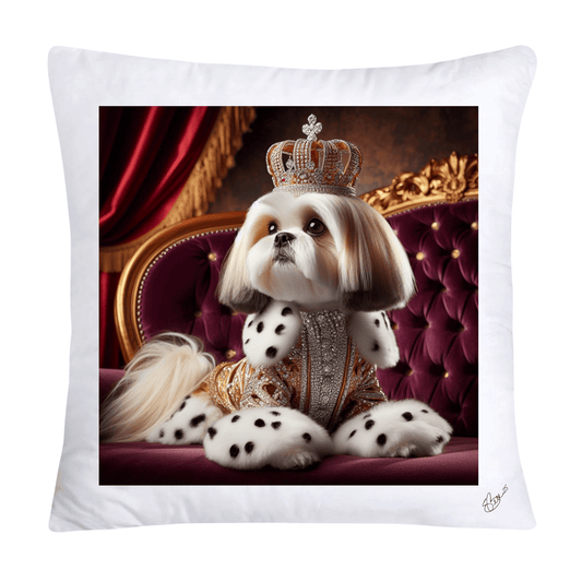 Royal Pet Portrait Pillow Covers 18X18-Shih Tzu at Versailles-2844