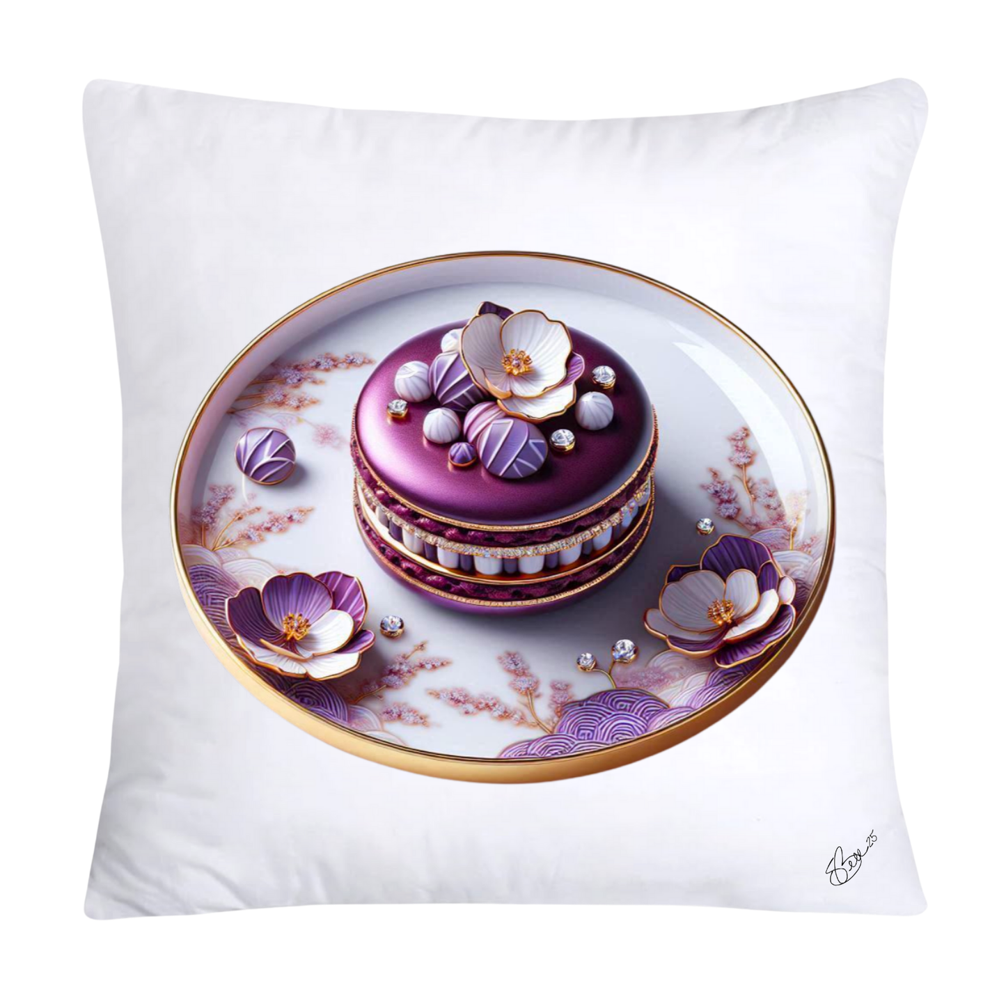 Purple Willow Sweetest Macaroon Throw Pillow Covers-254