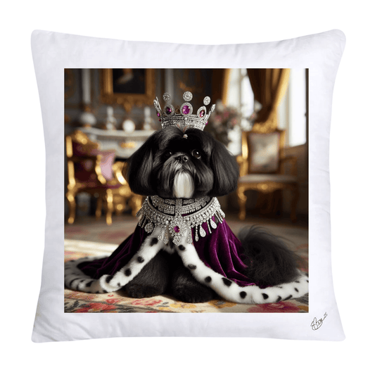 Royal Pet Portrait Pillow Covers 18X18-Shih Tzu at Versailles-2828