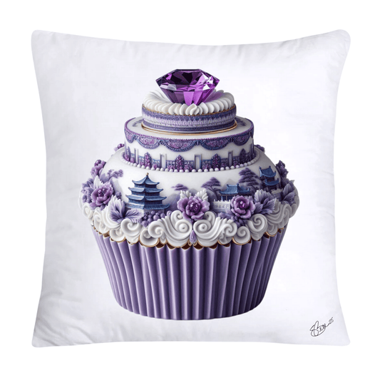 18x18 Purple Willow Chinoiserie Cupcake Throw Pillow Covers-5413