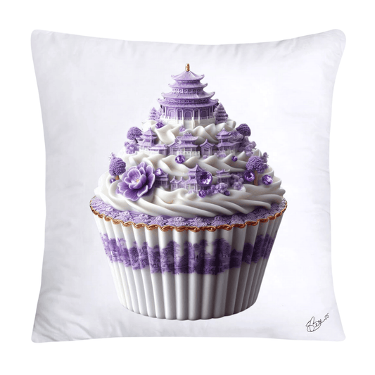 Purple Willow Sweet Cupcake Throw Pillow Covers-4343