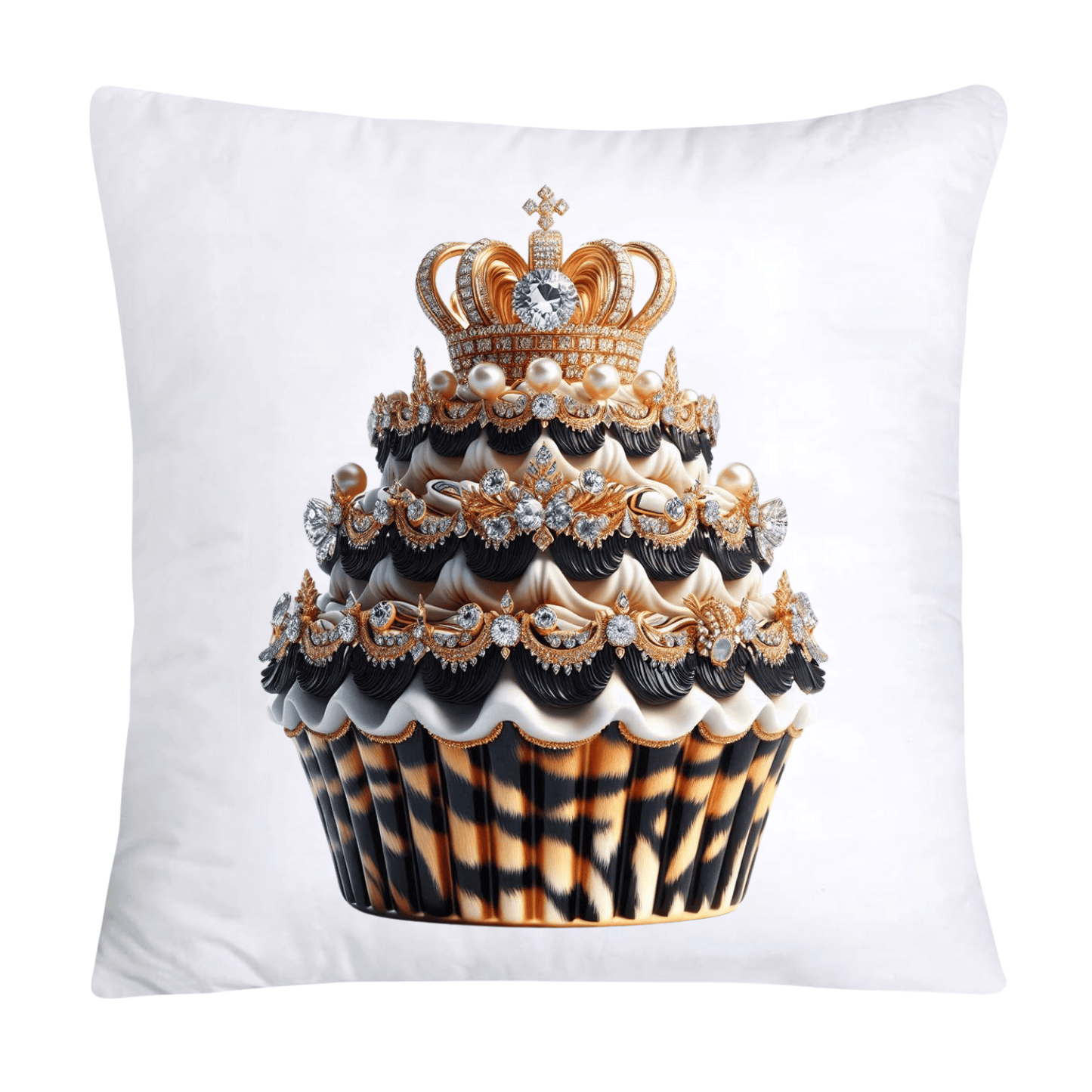Royal and Wild Animal Print Cupcake Pillow Covers 18x18-352