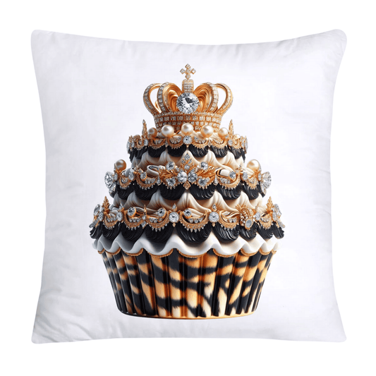 Royal and Wild Animal Print Cupcake Pillow Covers 18x18-352