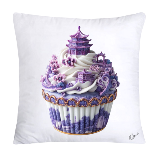 18x18 Purple Willow Chinoiserie Cupcake Throw Pillow Covers-5447