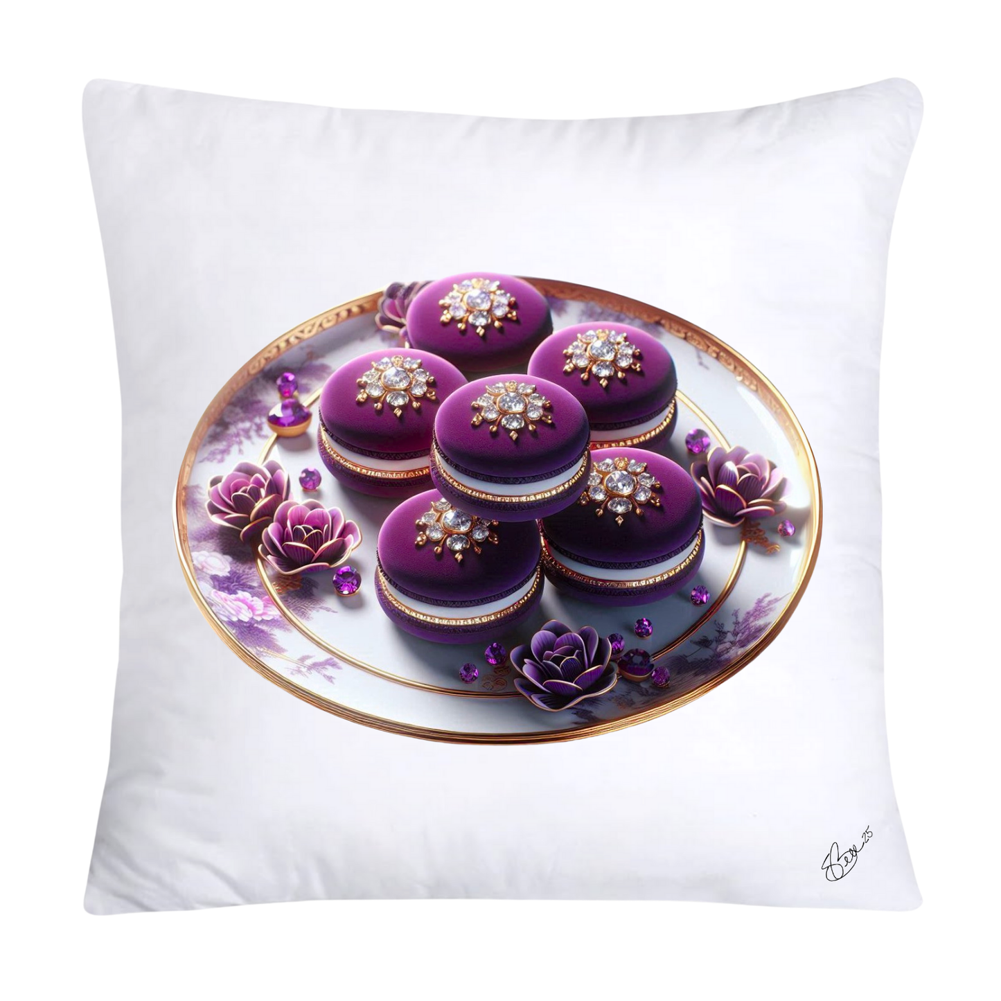 Purple Willow Sweetest Macaroon Throw Pillow Covers-261