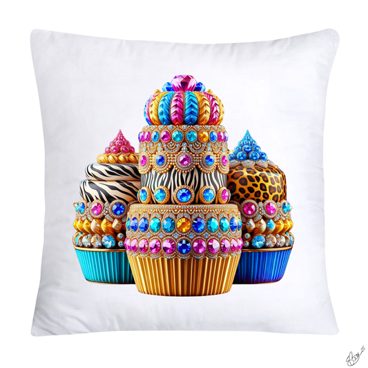18x18 Wild Animal Print Cupcake Throw Pillow Covers-914