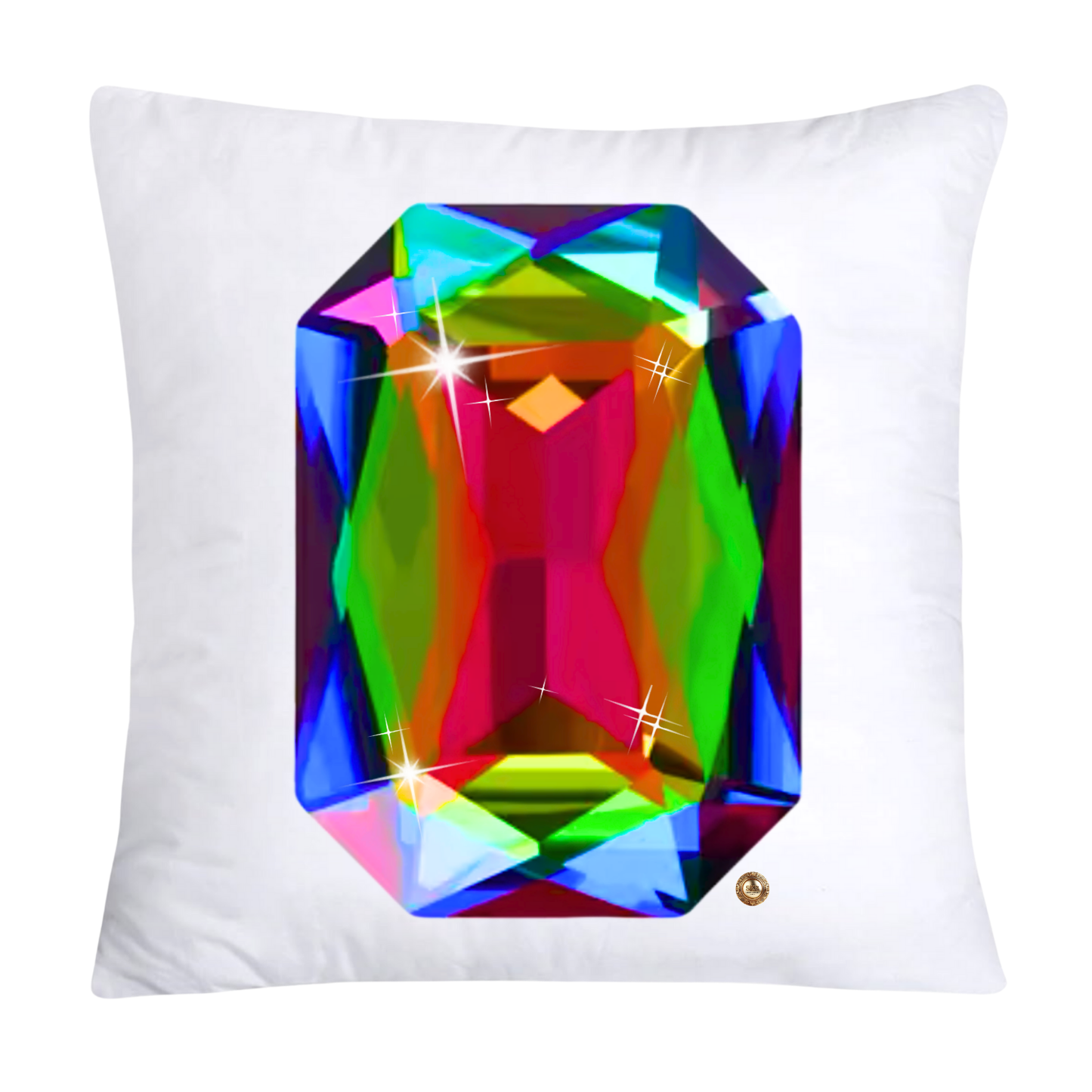 Sparkling Diamonds and Gemstone Pillow Covers 18x18-2693