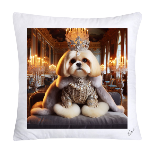 Royal Pet Portrait Pillow Covers 18X18-Shih Tzu at Versailles-2800