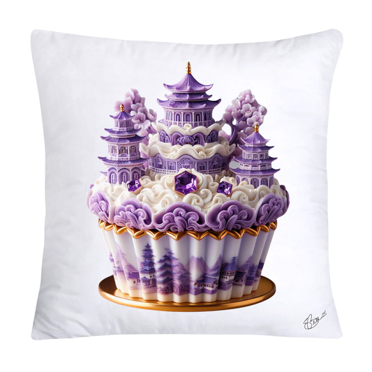 18x18 Purple Willow Chinoiserie Cupcake Throw Pillow Covers-5443