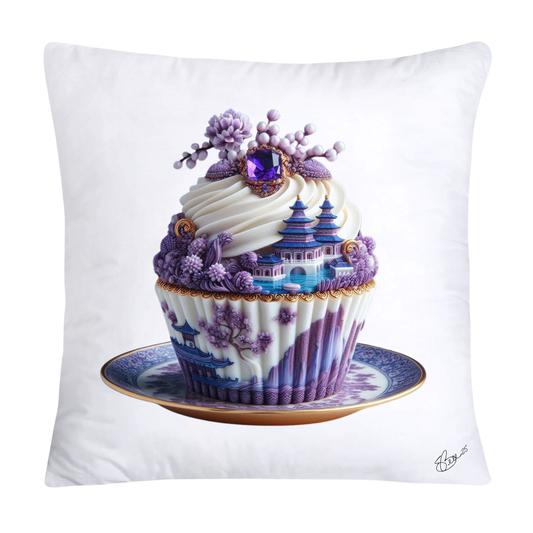 Purple Willow Sweet Cupcake Throw Pillow Covers-4351