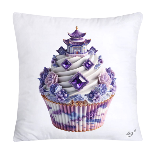 Purple Willow Sweet Cupcake Throw Pillow Covers-4303