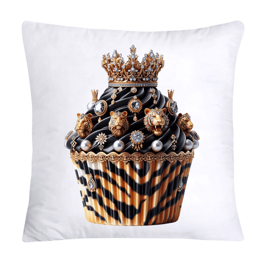 Royal and Wild Animal Print Cupcake Pillow Covers 18x18-349