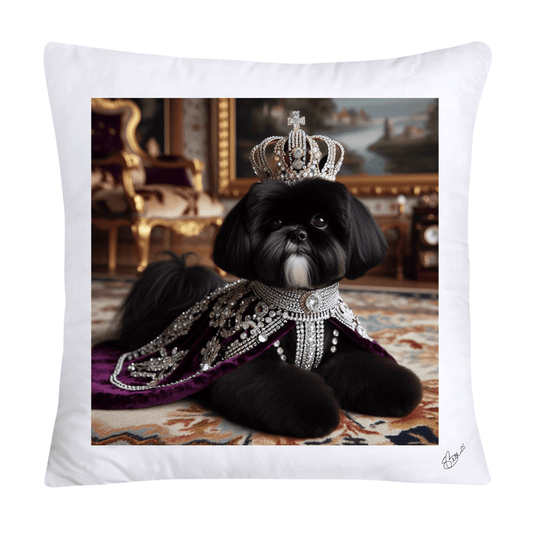 Royal Pet Portrait Pillow Covers 18X18-Shih Tzu at Versailles-2824