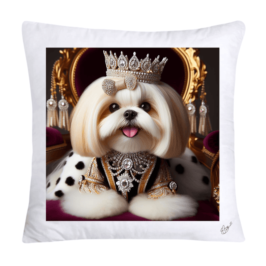 Royal Pet Portrait Pillow Covers 18X18-Shih Tzu at Versailles-2851