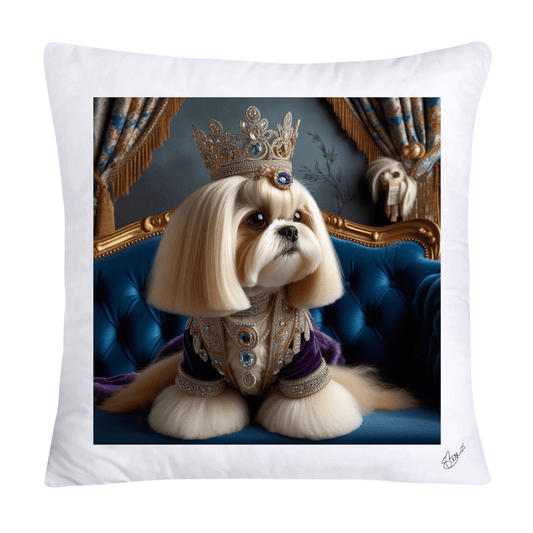 Royal Pet Portrait Pillow Covers 18X18-Shih Tzu at Versailles-2830