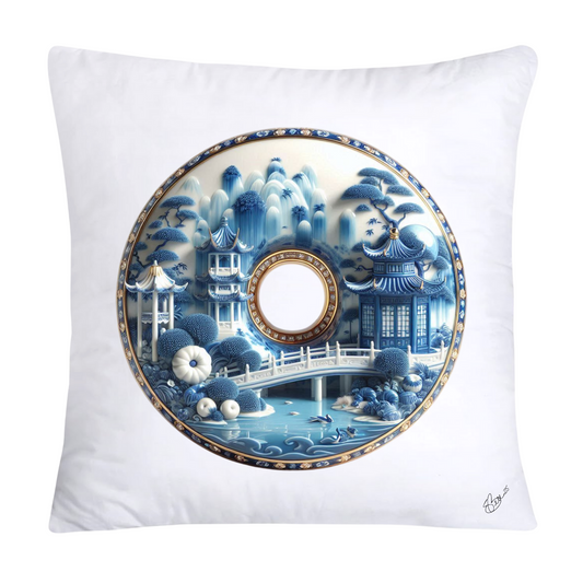 Blue Willow Whimsical Donut Throw Pillow Covers 18X18-1397
