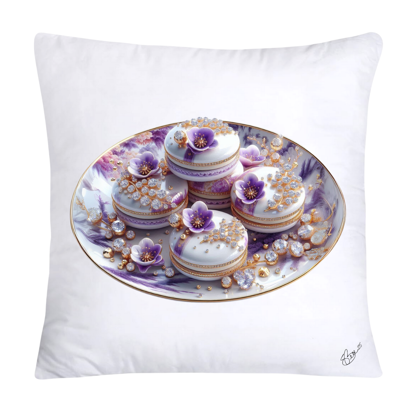 Purple Willow Sweetest Macaroon Throw Pillow Covers-253